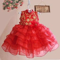 RSBY-823 DRESS ANAK ZOE MERAH