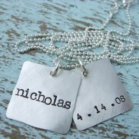 Necklace Dog Tag Name and Date / Kalung Nama Dog Tag