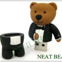 FANCY FLASHDISK USB LUCU DAN UNIK NEAT BEAR / BERUANG JAS / BERUANG