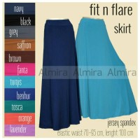 Jual Bawahan / Rok / Panjang / Muslimah / Fit n flare Skirt + furing Murah