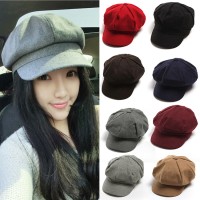 Jual topi pet topipet Newsboy Bakerboy cap hat fedora polos warna Premium Murah