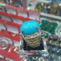 cincin batu akik ikat titanium
