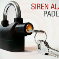 Jual siren alarm padlock (gembok alarm motor kunci pagar rumah murah) Murah