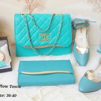chanel platflow tosca tas set 4in1 tas paketan 4in1 murah lokal