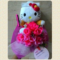 Jual Bucket Boneka Wisuda Hello Kitty 25 cm Murah