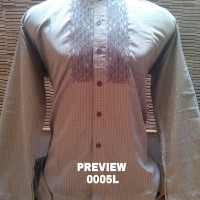 Baju Pria Muslim, Koko Preview Itang Yunasz Lengan panjang abu2 size