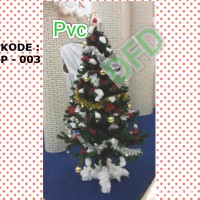Jual Pohon Natal Tinggi : 1,5 Meter PVC Tebal ( Kode : P-003 ) Murah