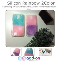 Case Samsung Galaxy Grand Prime Rainbow 2 Color Silicon