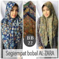 Hijab motif bunga2 segi empat bolak balik