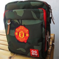 Jual Tas Bola Selempang Manchester United Army GGMU Sling Bag MU Keren Murah