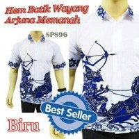 Jual Kemeja Hem Batik Wayang Arjuna Memanah Murah