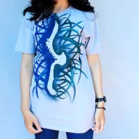 KAOS LUKIS CABUT WARNA PLUS KUALITAS PREMIUM ( PO ) :KUJANG GRADASI