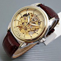 Jam Tangan Automatic Rolex Matic Kulit Coklat (Swis Army, Alba, Casio)