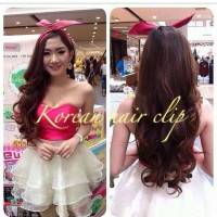 Jual Hair Clip Big Layer Curly / Lurus Pink hairclip Murah