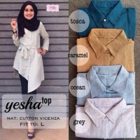 supplier baju hijab : yesha top ori by mlb / kemeja modis