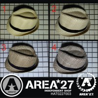 Jual Topi Fedora Jerami Teksture Import Straw Hat HAT0227003 Murah