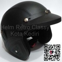 Jual Helm Retro SNI Hitam Polos Original dan Path Asli 100% Murah