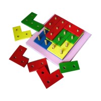 Jual Tetris 4 susun, mainan edukatif edukasi anak kayu balok SNI murah TK Murah