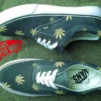 Sepatu Vans Era Galaxy Motif Ganja Waffle IFC Keren Murah Abu ( Grey )