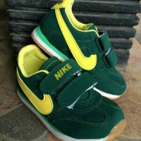 Sepatu walker anak laki-laki Nike kets hijau kuning - NEW MODEL