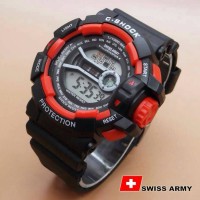 Jual jam tangan anak laki pria cowo swiss army gshock g shock casio biru Murah