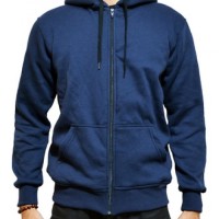 Jual Jaket Sweater Polos Hoodie Zipper/Resleting Biru Navy Murah