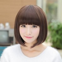 Wig/ Rambut Palsu Bob Pendek Dark Brown