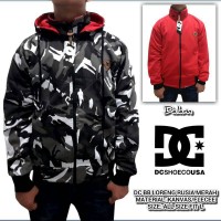 Jaket Sweater Parka DC BB Loreng Rusia Red / Bolak Balik Merah