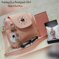 Jual Tas Fashion/Tas Murah/Tas Paketan/Paket 4in1 Ashely Owl Backpack Murah
