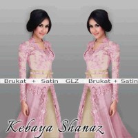 KEBAYA SHANAZ BRUKLAT SATIN BAJU HIJABERS BAJU PESTA - BAJU WISUDA