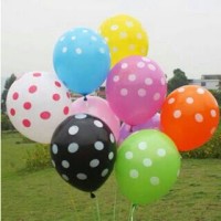 balon polkadot/ balon karet gambar bulat-bulet dijamin murah