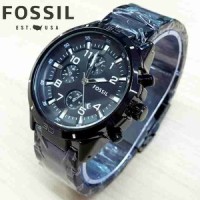 Jual Jam Tangan Pria Fossil Rantai Chrono Variasi Black Murah