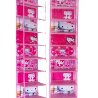 Jual HSOZ Hello Kitty Pink (Hanging Shoes Organizer) Rak Sepatu Retsleting Murah