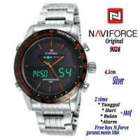 jam brand cowok NAVI FORCE D Time Original model Seiko Terbaru