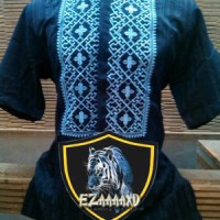 Jual Baju Koko, Harga Baju Koko, Model Baju Koko Biru-2 Lengan Pendek
