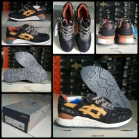 SEPATU RUNNING ASICS GEL LYTE III BLACK TAN (GRADE ORI /REPLIKA IMPOR)