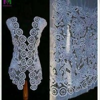 Kain kebaya fulker roda spesial putih