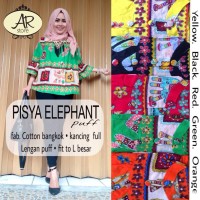 thau top : pisya elephant blouse : baju atasan hijab
