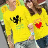 Baju Couple Lengan Panjang /Kaos pasangan Soulmate Angel Love 8808