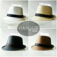 Jual topi fedora anyaman impor Murah