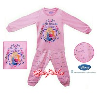 Jual ORIGINAL Baju Tidur Disney Frozen 1-3T/sleepwear/piyama/sleepsuit/elsa Murah