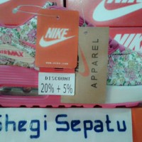 Sepatu Nike Air Max Motif Bunga Pink/Hijau kombinasi-Putih