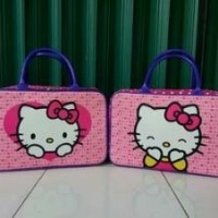 Tas Travel Bag Koper Kanvas Renang Kotak Anak Dewasa Hello Kitty