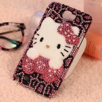 leopard hellokitty diamond case made in order for iphone samsung oppo