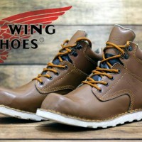 sepatu boot kerja proyek pld lapangan red wing asli kulit