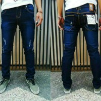 Jual Celana jeans pria sobek ripped keren import biru levis murah Murah