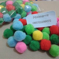 Jual pompom bandul dacron bola bola dakron campur Murah