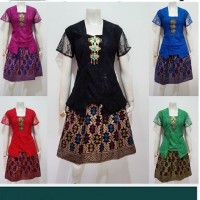 Setelan Rok Pendek N Blouse BROKLAT BATIK PRODO BALI