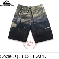 celana shortboard / surfing pantai Quiksilver/pendek surf -QUI08-black