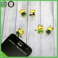 Jual Minion Earphone Dustproof Plug Headset Jack 3.5 mm ( Anti Dust Cap ) Murah